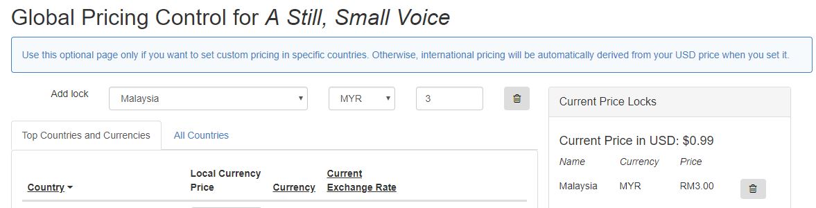 Global pricing for Smashwords
