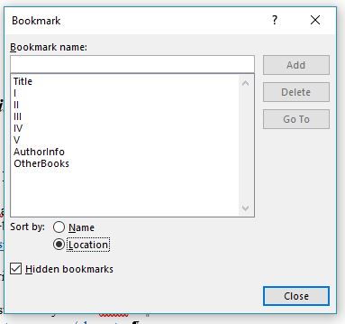 Clean bookmarks look like this